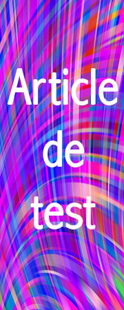 ARTICLE DE TEST