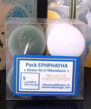 Pack "EPHPHATHA" "Ouvre Toi à l'Abondance" (contient 4 bougies) 